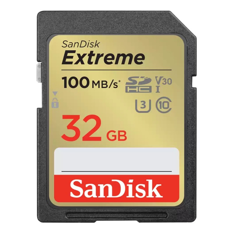 SanDisk Extreme, 32 Go, SDXC, Classe 10, UHS-I, 100 Mos, 60 Mos