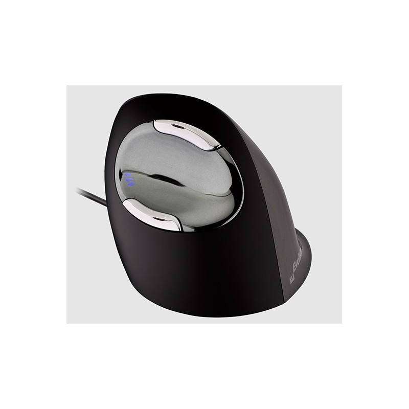 Evoluent VMDS, Droitier, Laser, USB Type-A, Noir, Argent