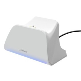 Trust GXT 255W, PlayStation 5, Socle de chargement, Blanc, ABS, 1 m, USB Type-A vers USB Type-C