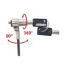 Conceptronic CUSTODIO02BWM, 1,8 m, Wedge, Clé, Noir