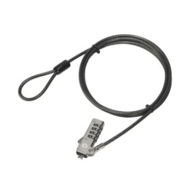 Conceptronic CUSTODIO01BW, 1,8 m, Wedge, Verrouillage à combinaison, Noir