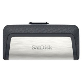 SanDisk 173338, 64 Go, USB Type-A USB Type-C, 150 Mos, Slide, 9,1 g, Noir, Argent