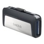SanDisk 173338, 64 Go, USB Type-A USB Type-C, 150 Mos, Slide, 9,1 g, Noir, Argent