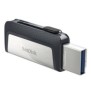 SanDisk 173338, 64 Go, USB Type-A USB Type-C, 150 Mos, Slide, 9,1 g, Noir, Argent