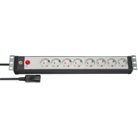 Brennenstuhl 1156057128, 3 m, 8 sortie CA, Intérieur, Géré, Noir, 90 mm