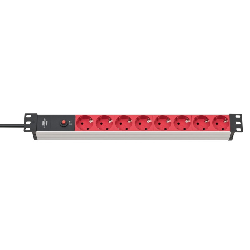 Brennenstuhl 1390007118, 2 m, Intérieure, IP20, Noir, Rouge, 8 sortie CA, 10 A