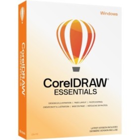 Corel Draw Essentials 2024, Éditeur graphique, Multilingue, 1 licence, Boîte, Essentials 2024, Windows 10, Windows 11