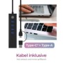 ICY BOX IB-HUB1737-C3, USB 3.2 Gen 1 3.1 Gen 1 Type-C, USB 3.2 Gen 1 3.1 Gen 1 Type-A, USB 3.2 Gen 1 3.1 Gen 1 Type-C, 5000 Mbits, Noir, Aluminium, Chine