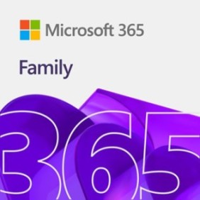 Microsoft Office 365 Family, Office suite, 1 licence, 1 année, Téléchargement électronique de logiciel, Multilingue, Téléchargement