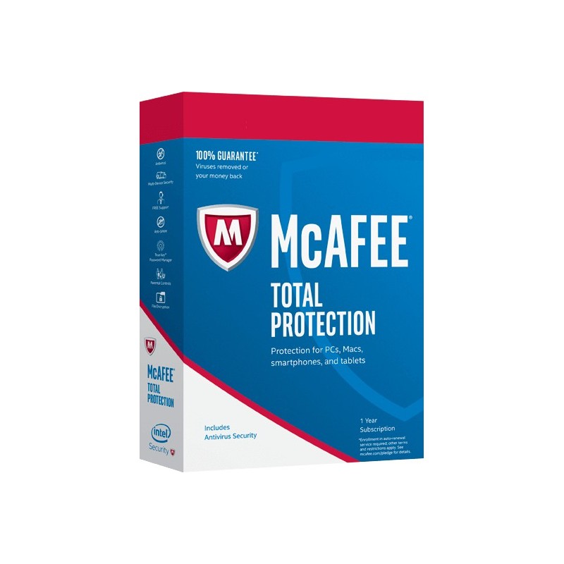 McAfee Total Protection 2018 5D 1Y, 5 licence, 1 année
