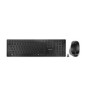 Cherry DW 9500 SLIM, Sans fil, RF sans fil + Bluetooth, Commutateur de touche « ciseaux », AZERTY, Noir, Gris, Souris incluse