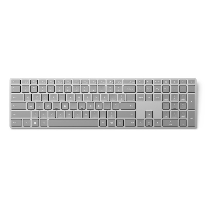 Microsoft Surface Keyboard 2nd Edition, Taille réelle 100 %, Sans fil, Bluetooth, AZERTY, Gris