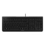 Cherry KC 1000, Taille réelle 100 %, Avec fil, USB, AZERTY, Noir
