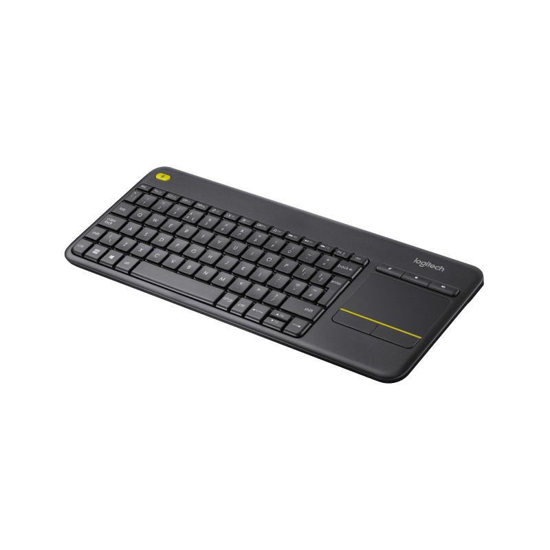 Logitech K400 Plus, Mini, Sans fil, RF sans fil, QWERTY, Noir