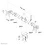 Neomounts FPMA-D960D Support d'écran à fixer 10-27", Pince, 8 kg, 25,4 cm 10", 68,6 cm 27", 100 x 100 mm, Noir