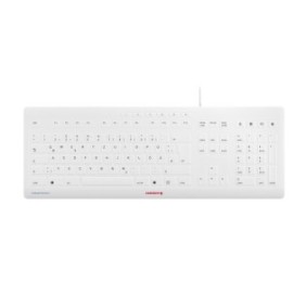 Cherry Contour Design Stream, Avec fil, USB, QWERTZ, Gris