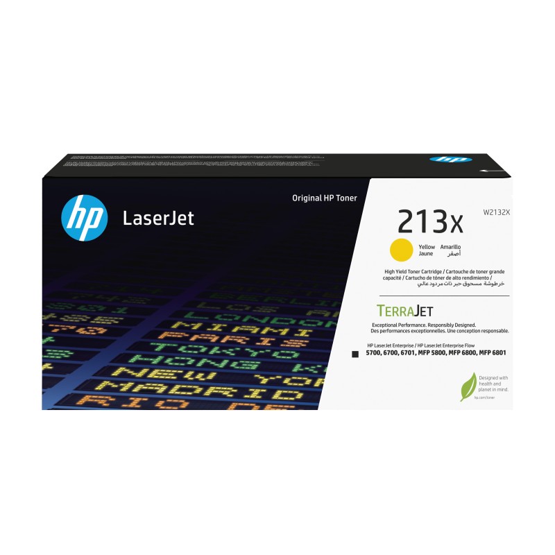 HP 213X Toner LaserJet authentique Grande capacité Jaune, 6000 pages, Jaune, 1 pièce