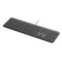 Logitech Signature Slim K620 For Business, Taille réelle 100 %, Avec fil, USB, Commutateur de touche « ciseaux », QWERTZ, Graphite