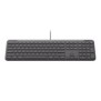 Logitech Signature Slim K620 For Business, Taille réelle 100 %, Avec fil, USB, Commutateur de touche « ciseaux », QWERTZ, Graphite