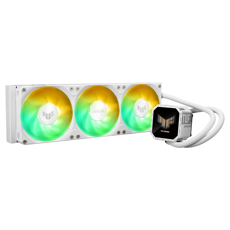 ASUS TUF Gaming LC III 360 ARGB LCD White Edition, Refroidisseur de liquide tout-en-un, 12 cm, Blanc