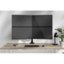Neomounts DS60-600BL2-2 Bras de moniteur quadruple 10-32", Collier de serrage passe-fil, 8 kg, 25,4 cm 10", 81,3 cm 32", 100 x 100 mm, Noir