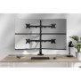 Neomounts DS60-600BL2-2 Bras de moniteur quadruple 10-32", Collier de serrage passe-fil, 8 kg, 25,4 cm 10", 81,3 cm 32", 100 x 100 mm, Noir