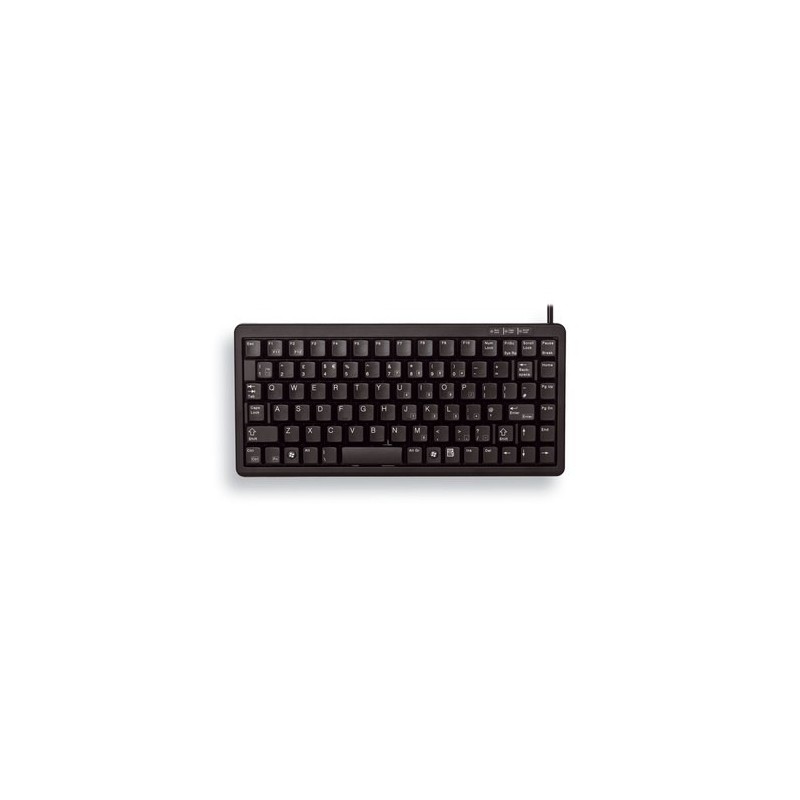 Cherry G84-4100, Mini, Avec fil, USB, QWERTY, Noir