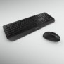 Cherry GENTIX DESKTOP, Taille réelle 100 %, Sans fil, RF sans fil, QWERTZ, Noir, Souris incluse