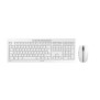 Cherry Stream Desktop, Taille réelle 100 %, Sans fil, RF sans fil, QWERTZ, Blanc, Souris incluse