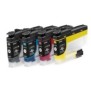 Brother LC424VAL - Pack de 4 cartouches d'encre transparentes, Noir, Cyan, Magenta, Jaune, 4 pièce, 750 pages, 750 pages, Multi pack