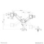 Neomounts DS65S-950BL2 Support d'écran à fixer 24-34" - ressort à gaz - Topfix - multiréglable - arrêt 180, Collier de serrage passe-fil, 11 kg, 61 cm 24", 86,4 cm 34", 100 x 100 mm, Noir