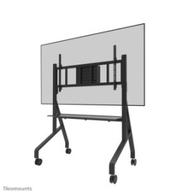 Neomounts FL50-575BL1 Support au sol mobile pour écran 65-115" - installation rapide - TÜV, Noir, Panierchariot multimédia, Acier, 125 kg, 165,1 cm 65", 2,92 m 115