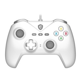 MSI FORCE GC200 WHITE, Manette de jeu, Android, PC, Touche Retour, Croix directionnelle, Touche Macro, Bouton d'allumage, Bouton Démarrer, Touche Turbo, AnalogiqueNumérique, Avec fil, USB