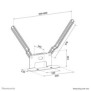 Neomounts AV35-726BL1 Support TV pour Sonos Beam - Installation facile - Noir, 190,5 cm 75", 5 kg, 200 x 200 mm, 600 x 400 mm, Acier, Noir