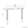 Neomounts AV35-727BL1 Support TV pour Sonos Arc & Arc Ultra - Installation facile - noir, 190,5 cm 75", 10 kg, 200 x 200 mm, 600 x 400 mm, Acier, Noir