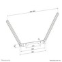 Neomounts AV35-724BL1 Support TV pour Sonos Ray - Installation facile - Noir, 190,5 cm 75", 2 kg, 200 x 200 mm, 600 x 400 mm, Acier, Noir