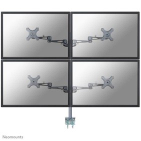 Neomounts FPMA-D935D4 Support d'écran à fixer 10-27", Pince, 6 kg, 25,4 cm 10", 68,6 cm 27", 100 x 100 mm, Argent
