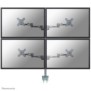 Neomounts FPMA-D935D4 Support d'écran à fixer 10-27", Pince, 6 kg, 25,4 cm 10", 68,6 cm 27", 100 x 100 mm, Argent