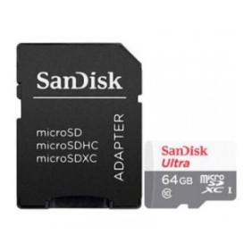 SanDisk 64GB Ultra microSDXC, 64 Go, MicroSDXC, Classe 10, 100 Mos, 10 Mos, Gris