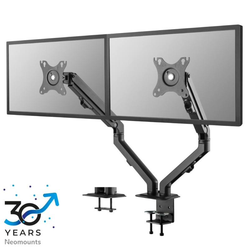 Neomounts FPMA-D650DBLACK Support d'écran à fixer 17-27" - ressort hélicoïdal, Collier de serrage passe-fil, 7 kg, 43,2 cm 17", 68,6 cm 27", 100 x 100 mm, Noir
