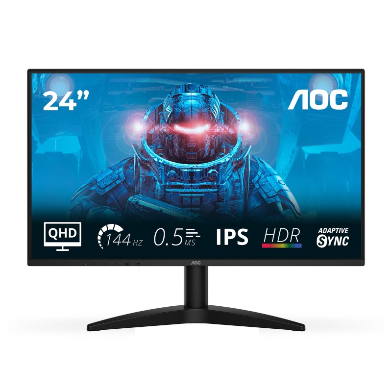 AOC B3 Q24B36X, 60,5 cm 23.8", 2560 x 1440 pixels, Quad HD, LED, 4 ms, Noir