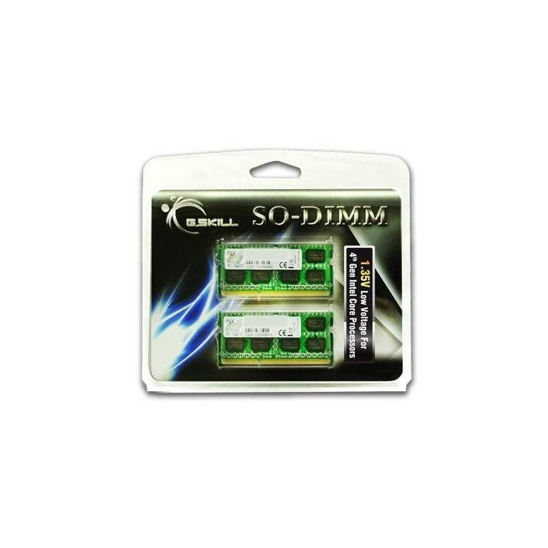 G.Skill 8GB DDR3-1600, 8 Go, 2 x 4 Go, DDR3, 1600 MHz, 204-pin SO-DIMM