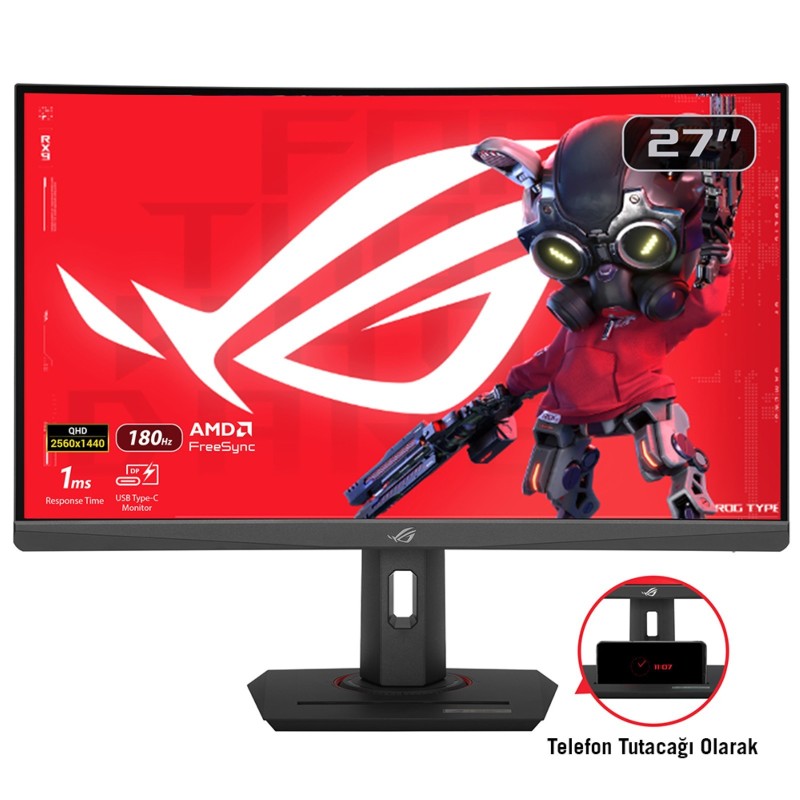 ASUS XG27WCS, 68,6 cm 27", 2560 x 1440 pixels, Wide Quad HD, 1 ms, Noir