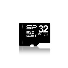 Silicon Power SP032GBSTH010V10SP, 32 Go, MicroSDHC, Classe 10, UHS-I, 40 Mos, Class 1