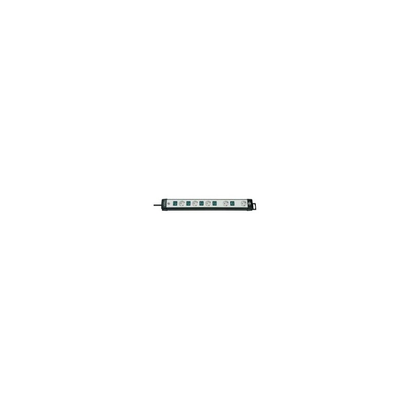 Brennenstuhl BN-1951550600, 3 m, Noir, Gris, Plastique, 5 sortie CA, Noir