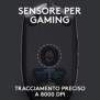Logitech G G203 lightsync, Droitier, USB Type-A, 8000 DPI, 1 ms, Noir