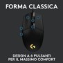 Logitech G G203 lightsync, Droitier, USB Type-A, 8000 DPI, 1 ms, Noir