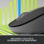 Logitech Signature M650 L, Droitier, Optique, Bluetooth, 4000 DPI, Graphite