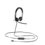 Logitech H650E, Avec fil, BureauCentre d'appels, 50 - 10000 Hz, 120 g, Casque, Noir, Argent
