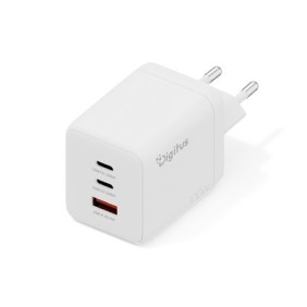 DIGITUS Chargeur USB GaN 100 W, 2 ports USB-C, 1 port USB-A, Intérieure, Secteur, Blanc